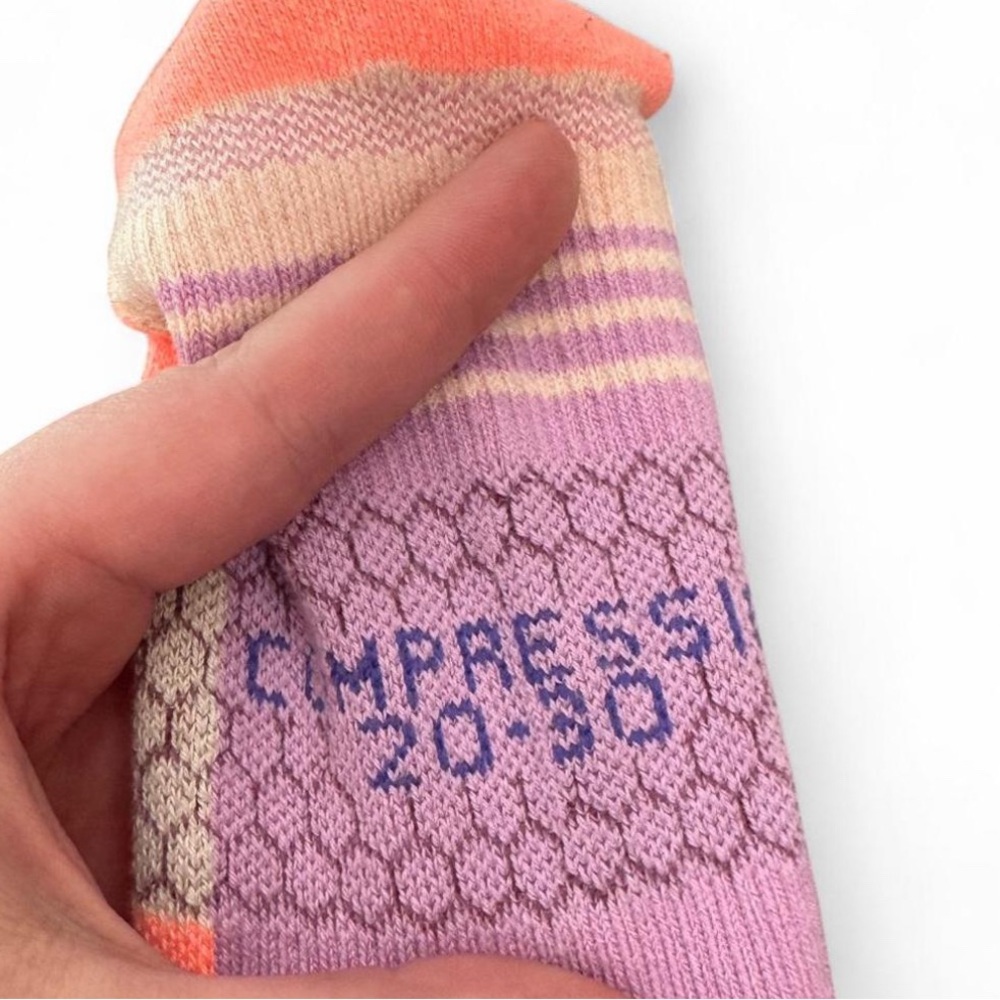 BOMBAS | Women’s performance compression socks pink and purple compression socks - Picture 5 of 6